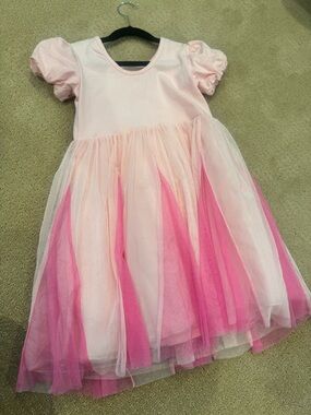 Hanna Andersson x Disney Aurora Pink and Hot Pink Tulle Party Dress